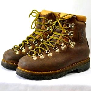 Awesome SCARPA Guide Hiking Boot 80830 Made Italy Brown Leather Vibram Sole 39